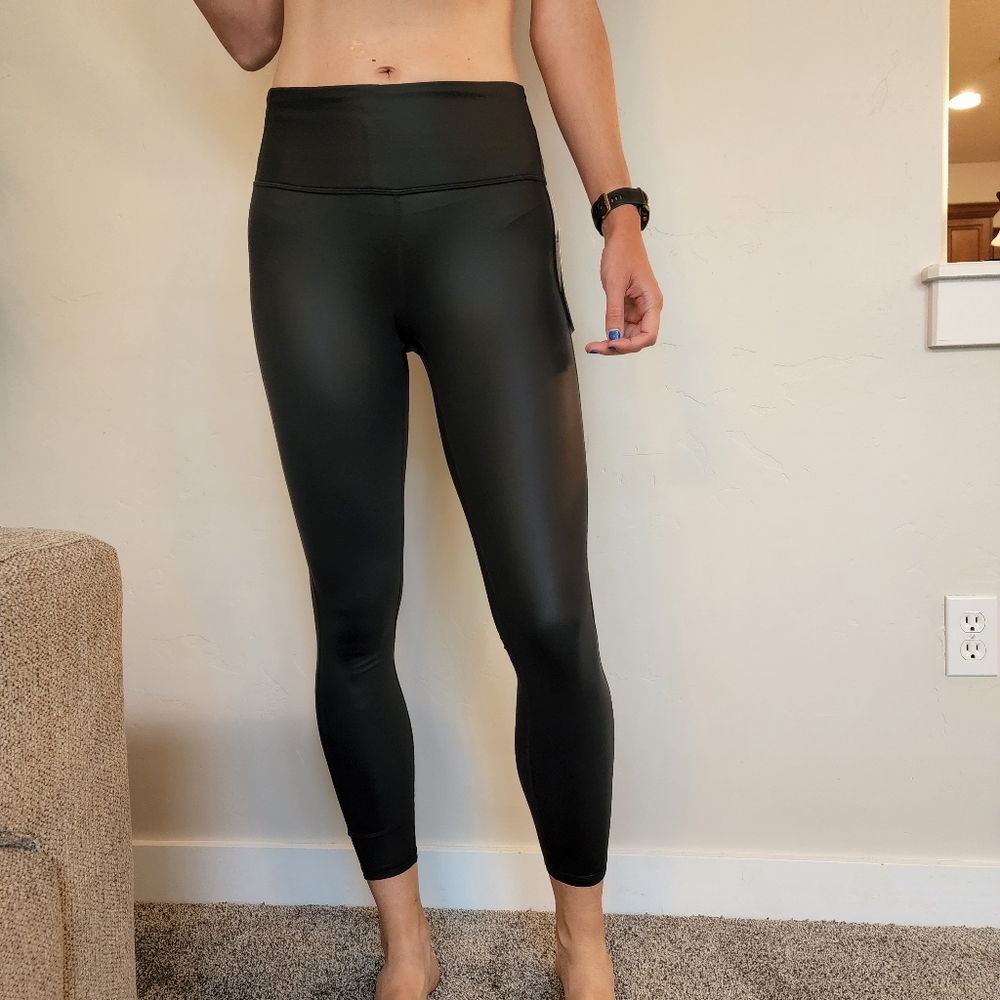 Athleta Black High Rise Shine Chaturanga Tight Small